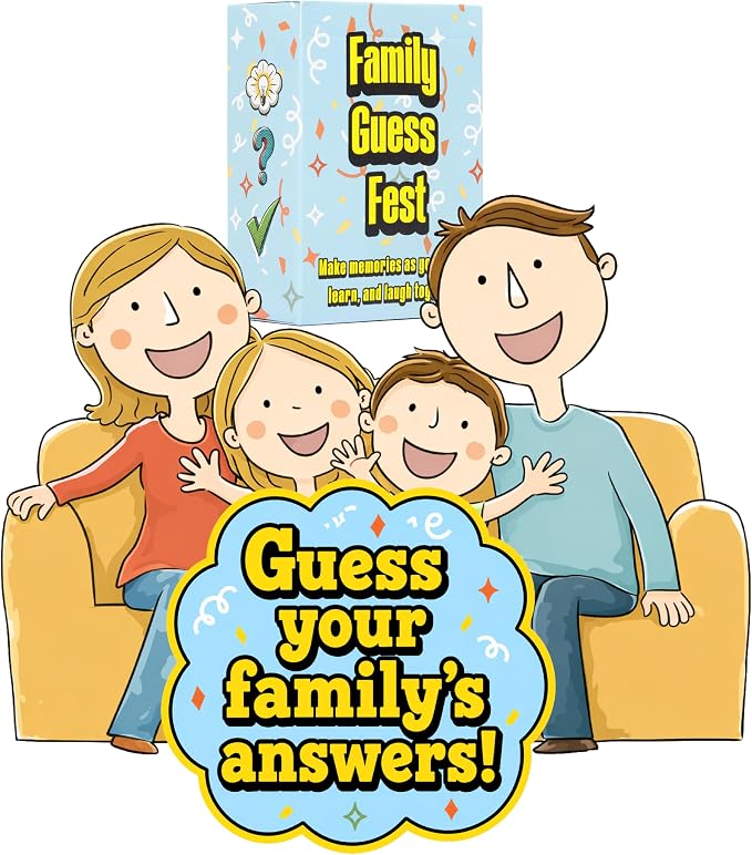 How Well Do You Know Your Family? Fun Trivia & Guessing Game for Kids, Teens & Adults - Family Game Night - Family Bonding Activities - Fun Family Games For Kids, Teens & Adults - Ages 8+, 3-8 Players