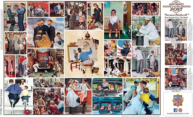 MasterPieces SEP Collages 1000 Puzzles Collection - Rockwell Collage 1000 Piece Jigsaw Puzzle