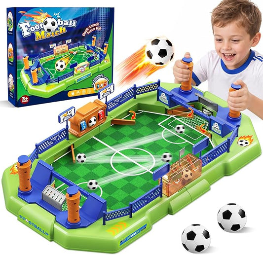 Mini Foosball Table Game for Kids – 2 Player Soccer Board Game with Scoreboard, Portable Tabletop Football Pinball Game for Boys Girls Ages 3-8, Indoor Family Party Birthday Gift Toy