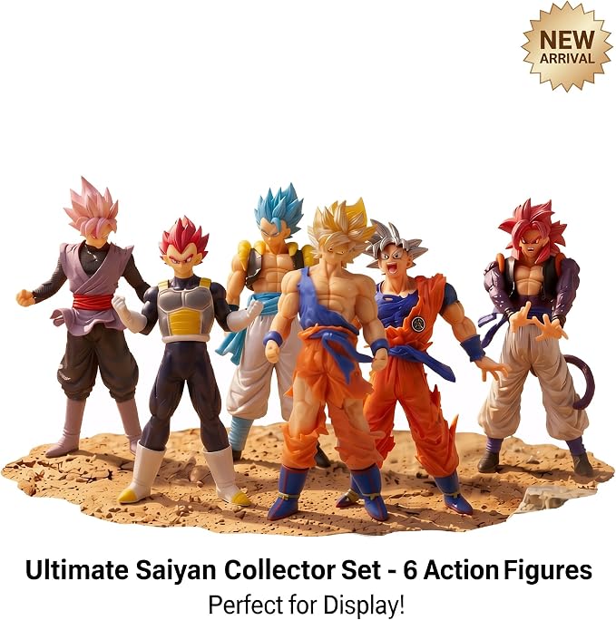 Anime PVC Action Figures 6PCS 6.5-8 Inch Dynamic Pose Collectible Statue Set for Fans Gift Display (6PCS)