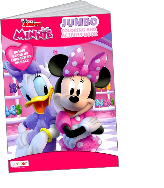 Bendon Minnie Mouse Coloring Book Stickers Set with Coloring Book and Minnie Stickers, Reward Sticker Set, and More