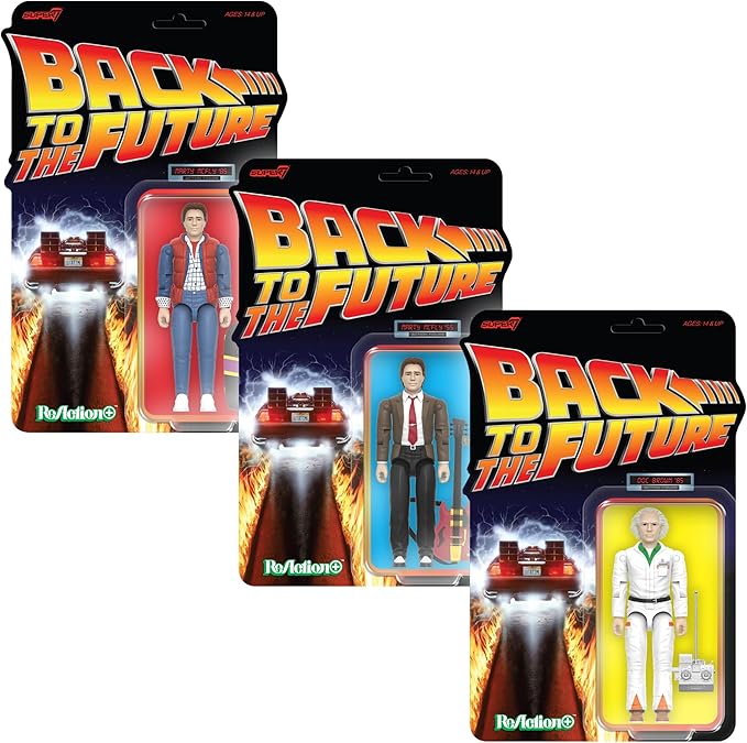 Super7 Reaction+ Back to the Future Marty McFly (1955) - 3.75" Back to the Future Action Figure with Accessories - Classic '80s Movie Collectibles and Retro Toys