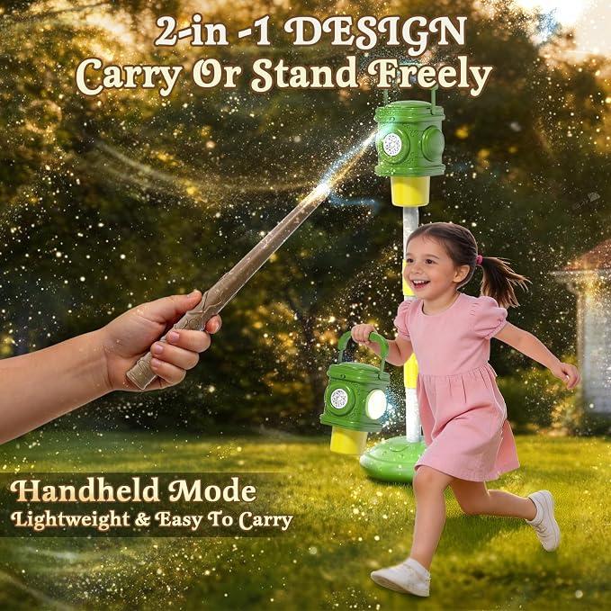 Automatic Bubble Machine for Kids & Toddlers 1-3, Remote Control LED Street lamp Bubble Toy for Indoor House Outdoor Play, Summer Water Toys for Toddler Baby Boy Girl Birthday Party Gifts