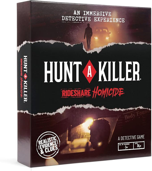 Hunt A Killer: Rideshare Homicide - Solve a Modern Day True Crime, Murder Mystery Games for Adults, Ages 14+, Perfect for Fans of Unsolved Mysteries and Cold Cases who Love the Hunt for a Killer