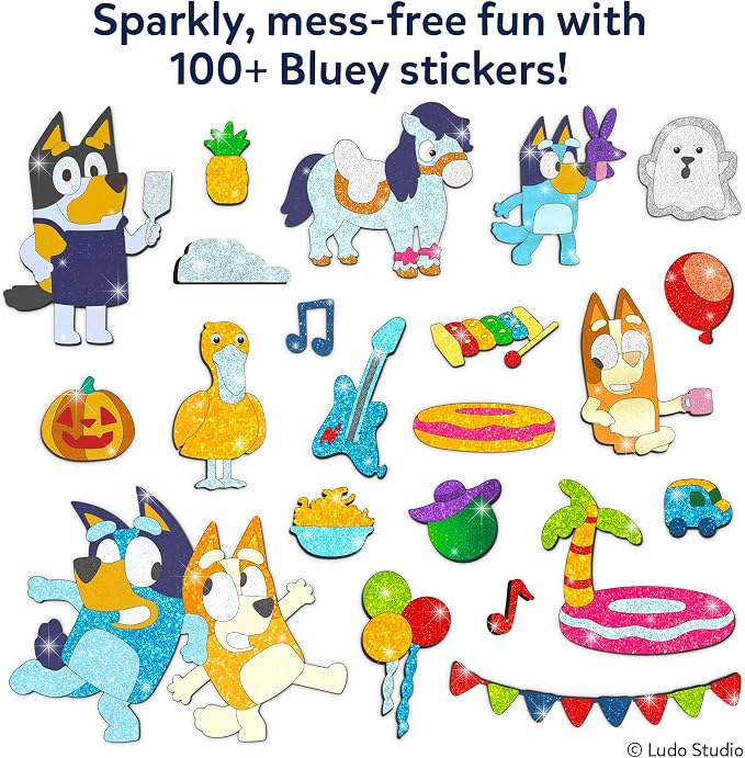 Skillmatics Bluey Foil Fun - Mess-Free Art & Craft Kits for Kids, DIY Creative Activity, Travel Toys, Gifts for Girls & Boys Ages 4, 5, 6, 7, 8 and Up