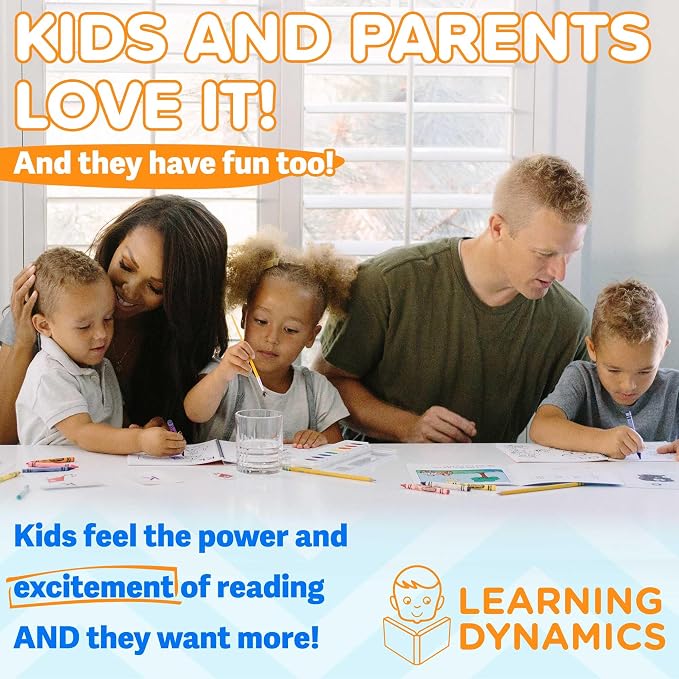 Learning Dynamics 53 Decodable Reading Books & Music CD – Basic Learn How to Read Books for 4-7 Year Olds – Teaches Phonics, Words & Reading – Includes 53 Unique Books to Start Reading