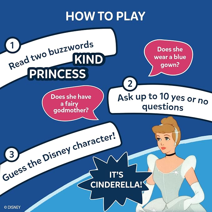 Skillmatics Guess in 10 Disney, Card Game for Girls, Boys, Kids, Teens, Adults Who Love Cinderella, Mickey Mouse, Moana, Travel Toy, Screen-Free Fun, Gifts for Ages 6, 7, 8, 9 and Up