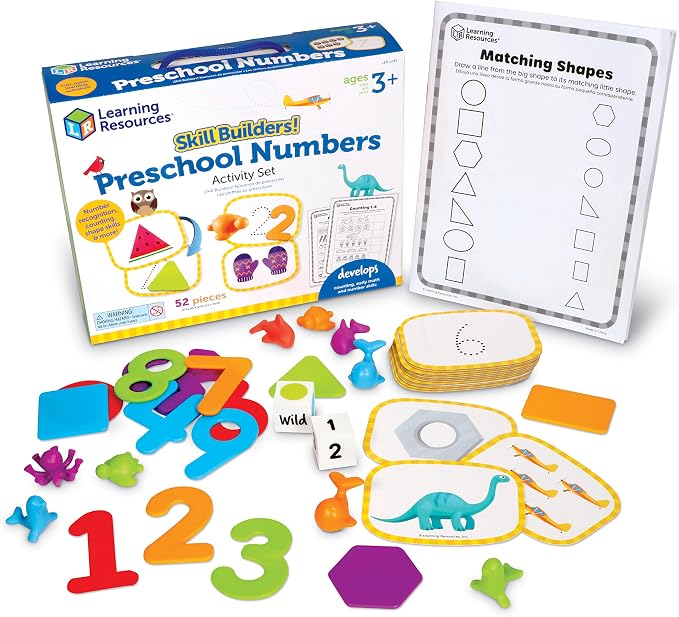 Learning Resources Skill Builders Preschool Numbers - Back to School Supplies, Teacher Must Haves, Toddler Learning Activities, Ages 3 and Up