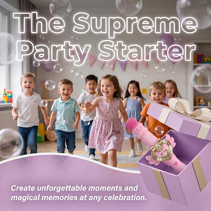 Fog Bubble Machine, Rechargeable Automatic Electric Smoke Bubble Machine, Magic Interactive Fog Bubble Maker with Smoke, Colorful Lights & Music, Bubble Fog Game for Parties Gift (Pink 2)