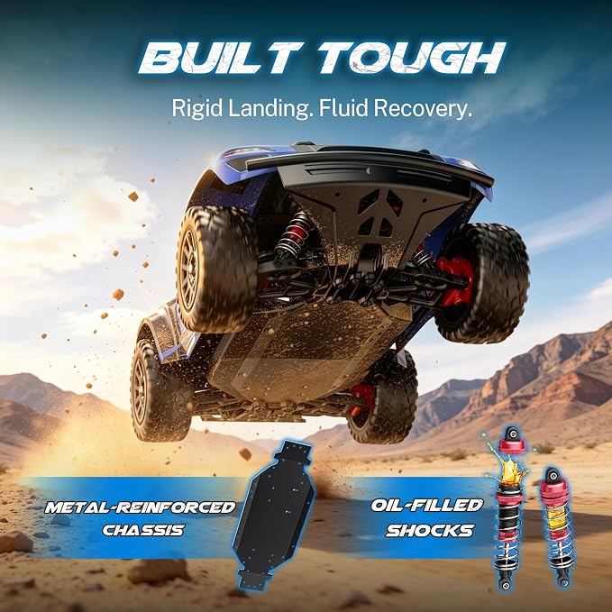 Hosim 1/14 Brushless RC Car for Adults 60KM/H, Fast Hobby RC Trucks 4WD Off Road RC Car for Kids, All Terrain Electric Remote Control Car, Waterproof RC Short Course Truck Toy Gift for Boys Age 8+