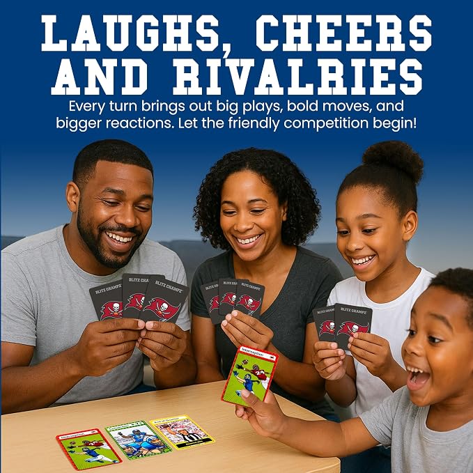 Blitz Champz Tampa Bay Buccaneers – Official NFL Playing Cards & Buccaneers Gifts for Men & Women, Fun Travel Card Games for Adults & Kids Ages 7+, Ideal Camping Games for Friends & Family Game Night