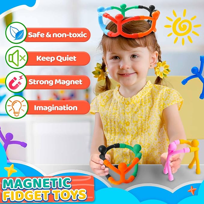 Magnetic Travel Toys for Toddlers Kids, Fidget Toys Airplane Car Travel Activities Essential,Road Trip ‌Sensory Toy Magnet People Men, Toys for 3 4 5 6 7 8 Year Old -30PCS