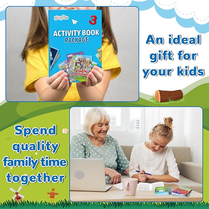 gisgfim 192 PCS Mini Activity Books Coloring Books Party Favors Bulk Challenging Game Include Mazes Dot to Dot Word Search Word Scramble for Ages 4-12 Goodie Bags Stuffers Kids Wedding Activities