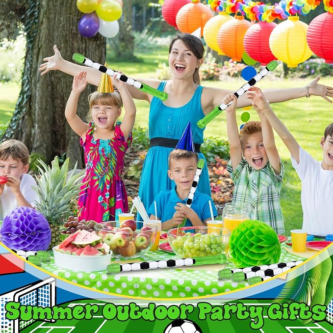 Halloscume 12 Pcs Soccer Party Favors, 15'' Water Guns Bulk for Kids Water Squirt Blasters Guns, Summer Activity Swimming Pool Backyard Beach Outdoor Toys for Kids Adults, 39 ft Range Shooter