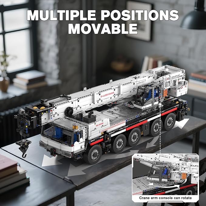 Mould King Construction Crane Building Sets, 17075 APP Programmable Construction Vehicle Model, Large Vehicles Crane Building Kits Gift for Adult/Collections Enthusiasts(3248 Pieces)