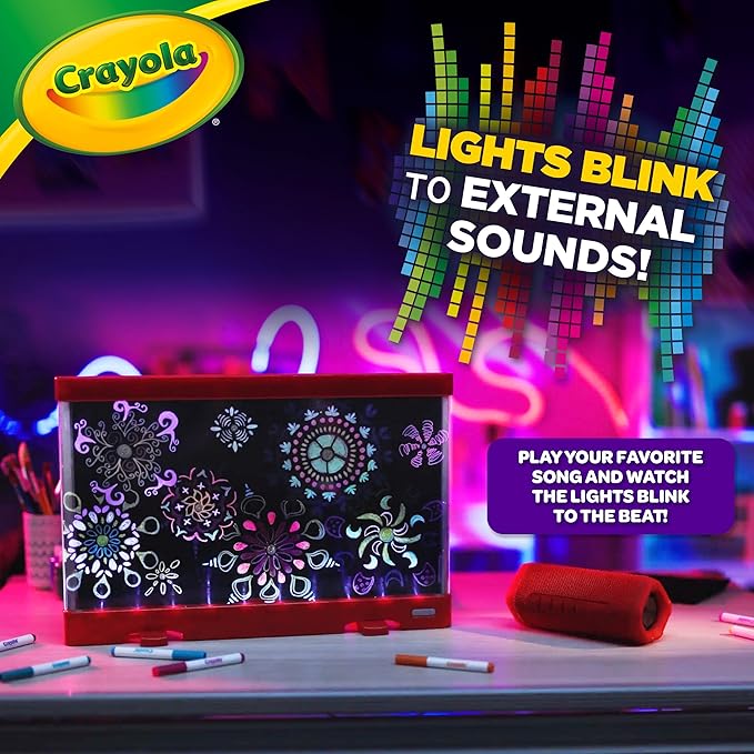 Crayola Ultimate Light Board - ColorVibe, Sound Reactive Light Up Drawing Tablet for Kids, LED Art Projector Board, Kids Gifts, Toys for Boys & Girls, Ages 6+