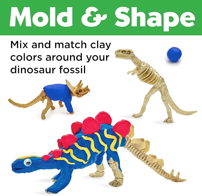 Creativity for Kids Create with Clay Dinosaurs: Sensory Craft, Creative Toy, Dinosaur Children's Toy, Boy Gifts, Spring Crafts for Kids (Ages 5+)
