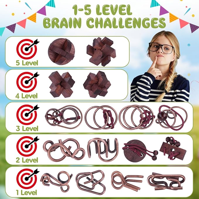 16 Pack Easter Eggs Filled with Brain Teaser Puzzles, Easters Egg Stuffers for Kids Teens Boys Girls, Easter Basket Stuffers for Kids Teens Adults, Eggs Fillers Hunt Game, Classroom Prize Supplies