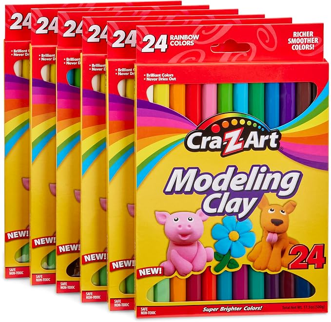 Cra-Z-Art Bulk Modeling Clay - 6 Pack of 24 Count Modeling Clay