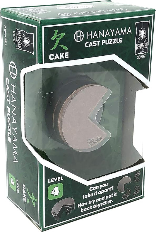 CAKE Hanayama Cast Metal Brain Teaser Puzzle _ New 2017 Design _ Level 4 Difficulty Rating