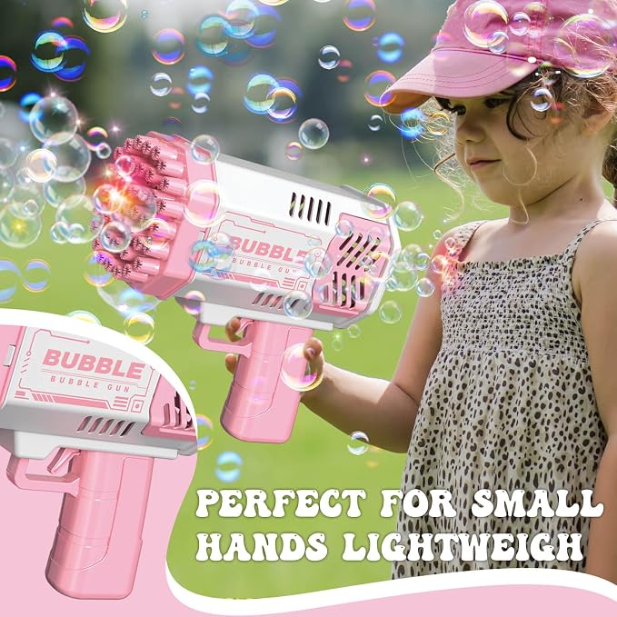 Bubble Machine, 2 Pack Bubble Gun for Toddlers, Toys for Kids 3 4 5 6 7 8 Years Old, Bubbles Maker Blower, Toy for Boys Girls Outdoor Indoor Birthday Wedding Party, Gifts for Ages 4-8