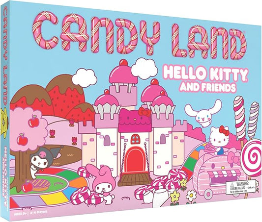 Candy Land: Hello Kitty & Friends Board Game, Play as Hello Kitty, My Melody, Cinnamoroll & Kuromi, Preschool & Family Board Game for Ages 5 +, 2-4 Players, Officially Licensed Sanrio Merchandise