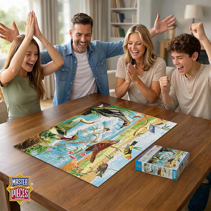MasterPieces 1000 Piece Jigsaw Puzzle for Adults, Family, Or Youth - Harmony of Birds and Stream - 19.25"x26.75"