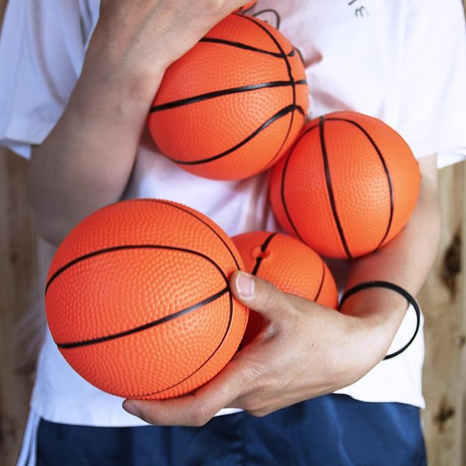 Oleitodh 15Pcs 6" Mini Basketball Balls Bulk Small Basketball Set with Pump, PVC Small Basketballs for Over The Door Hoop Games Party Favors Indoor Outdoor Play Adults Kids Pool Beach