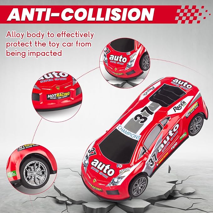 7 Inch Race Toy Cars for Toddler Boys Girls Friction Powered Push and Go Trucks Car Toys for Kids Ages 3 4 5 6 Year Old Birthday Gifts Christmas Stocking Stuffers