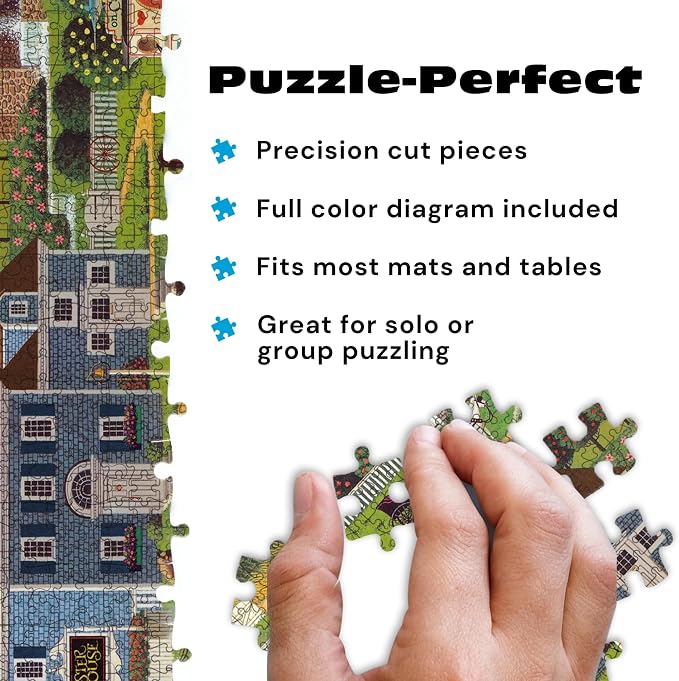 Buffalo Games Charles Wysocki - Sunset Bay - 1000 Piece Jigsaw Puzzle, 26.75 x 19.75 in - 1000 Piece Puzzle for Adults - Clean Cut Sections - Reference Poster Included