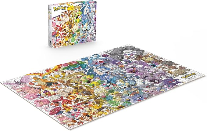 Buffalo Games – 2000 Piece Pokémon Silver Select Kanto 151 Jigsaw Puzzle Colorful Puzzle for Adults – Precision-Cut Pieces, Beautiful Artwork, and Hours of Relaxing Fun