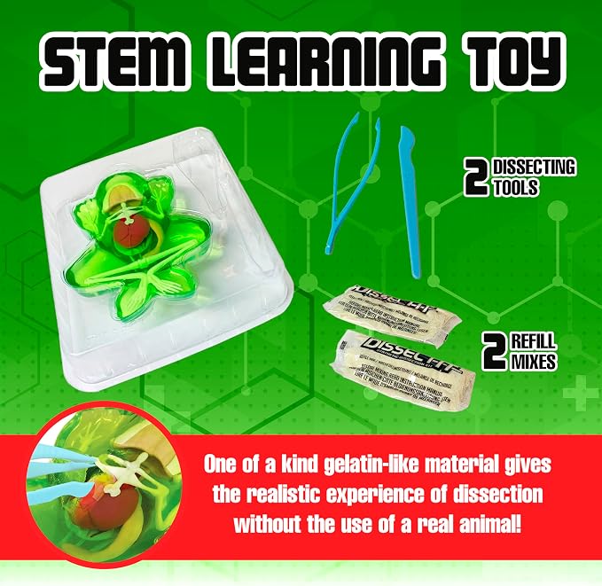 Top Secret Toys Dissect It Kit for Kids, Synthetic Dissection Kids Science Kit to Learn Animal Anatomy, Biology, STEM Frog Toys, Ages 6 and Above