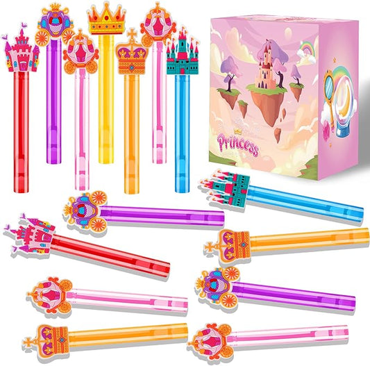 24PCS Princess Bubble Wands Toys for Kids, Princess Birthday Party Favors Supplies Decorations, Classroom Prizes, Pinata Fillers, Goodie Bag Stuffers Gifts