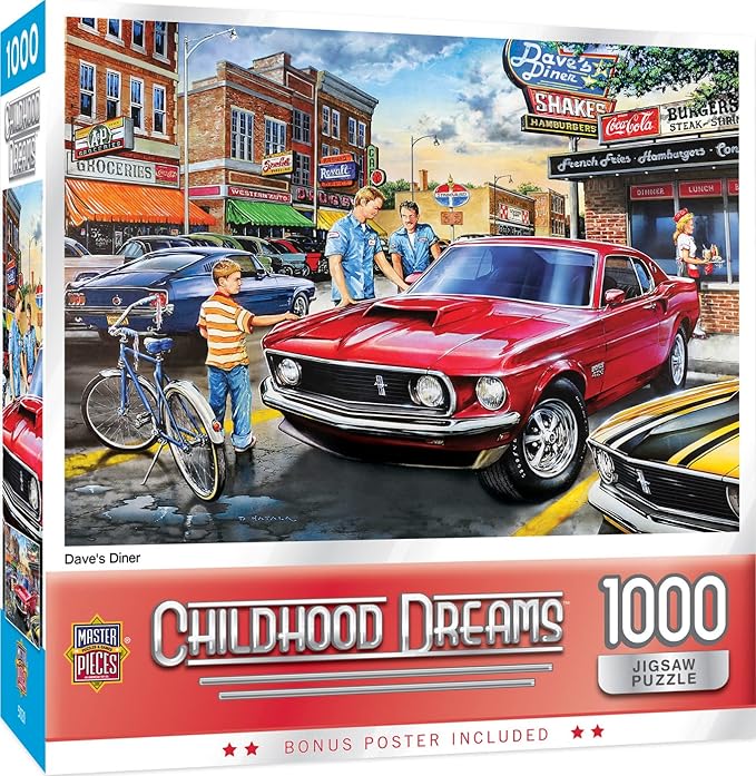 MasterPieces 1000 Piece Jigsaw Puzzle for Adults, Family, Or Youth - Dave's Diner - 19.25"x26.75"