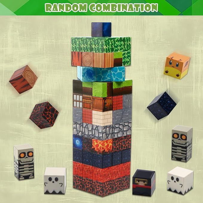 Magnetic Building Block Toy - 144PSC Stacking Construction Set to Cultivate STEM Skills for Boys and Girls Gifts,Kids 6 7 8 9 Birthday Present