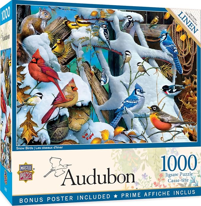 MasterPieces 1000 Piece Jigsaw Puzzle for Adults, Family, Or Youth - Snow Birds - 19.25"x26.75"