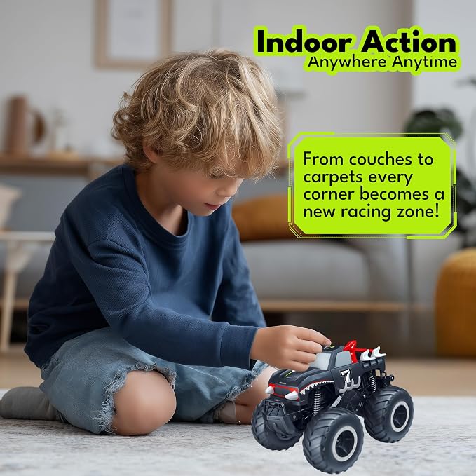 Threeking 1:16 Waterproof Monster Truck Pickup Toys RC Cars Remote Control Car Truck Toys 4WD All Terrain Off-Road Car Toy Gifts Presents 6 7 8 9 10 11 12 Year Old Kids Boys Girls Toys