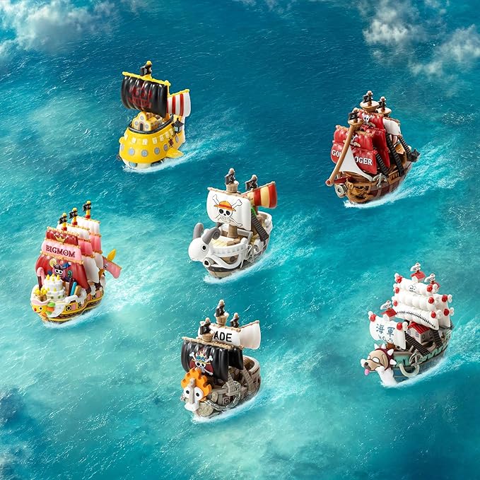 POP MART One Piece - The Grand Line Series Vehicles Blind Box Figures, Collectible Toys Home Decorations, Holiday Birthday Gifts for Boys, Anime Fans, Single Box