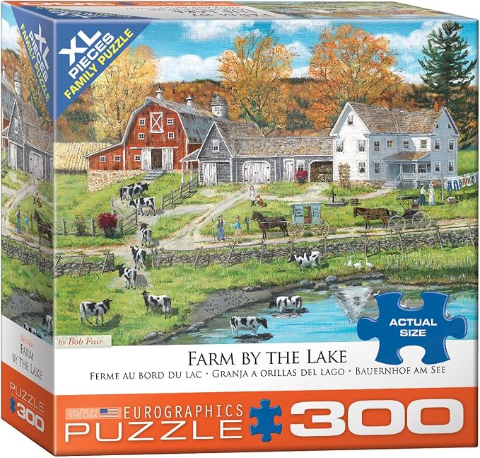 Farm by Lake Family Puzzle 300pc