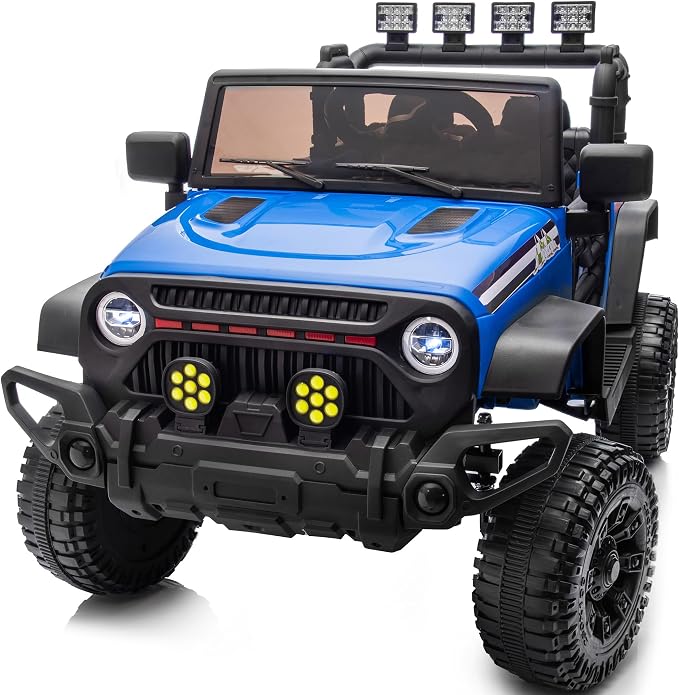 Hikiddo 24V Kids Ride on Car, Kids Electric Vehicles Car Ride on Toy Truck for Toddlers 3-5 w/Remote Control, 400W Motor - Blue