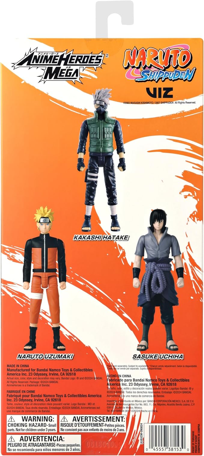 ANIME HEROES MEGA - Naruto - Kakashi 12" Action Figure