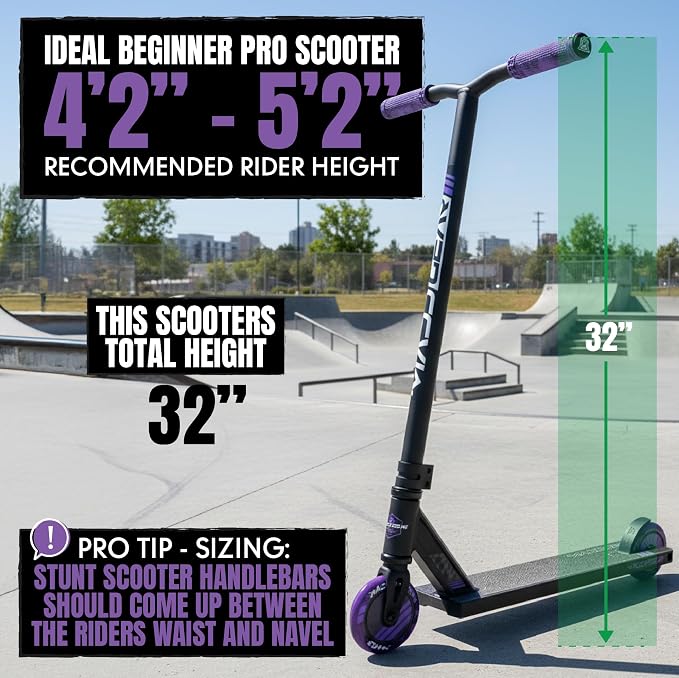 Pro Trick Stunt Scooter for Kids Ages 8-12 – Lightweight Durable 2 Wheel Freestyle Scooter for Skatepark and Street – Easy Assembly – Madd Gear MG3