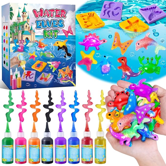 UNGLINGA Magic DIY Water Creation Elf Toy Kit for Kids - 8 Colors Toys Craft Creative Birthday Gifts for Boys Girls Age 5 6 7 8 9 10 11 12