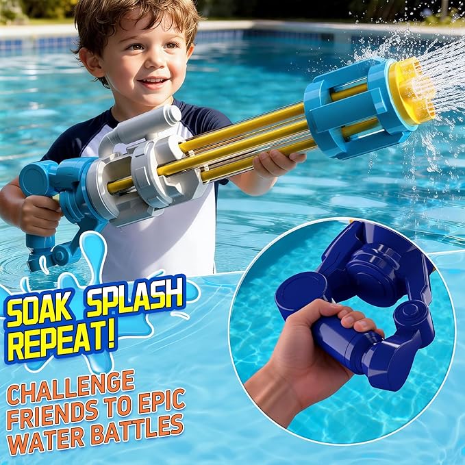 2pcs Water Guns for Kids Adults Toddler, High-Capacity Water Squirt Gun Toy, Summer Fun Water Toys for Pool Outdoor Beach Games, Water Blaster for Ages 4-8 8-12 Boys Backyard Party Play