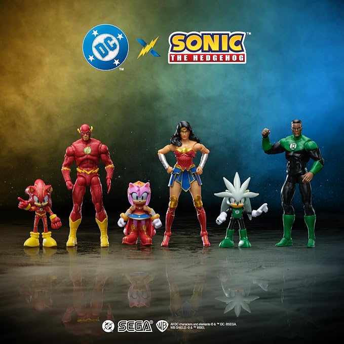 DC X Sonic the Hedgehog Silver as Green Lantern & Green Lantern 2.5/5-inch Figures Multipack