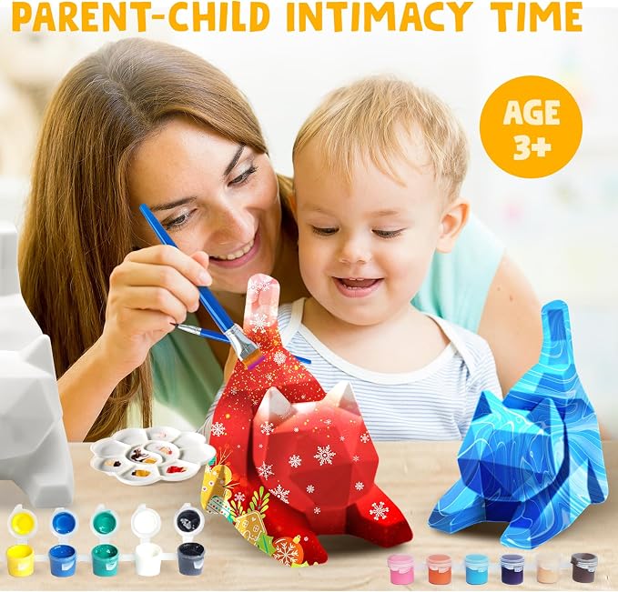 Goody King Paint Your Own Lie Cat Lamp Kit, DIY Cat Crafts Night Light, Arts & Crafts for Kids Ages 8-12, Painting Kit for Girls Boys Age 4 5 6 7 8+, Cat Birthday Gift for Kids Ages 3 4 5 6 7 8+