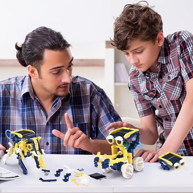 STEM Projects 11-in-1 Solar Robot Toy for Kids Ages 8-12, Science Kits Educational Robotics to Build, Christmas Birthday Gifts for 8 9 10 11 12 13 14 Year Old Boys Girls Teens.