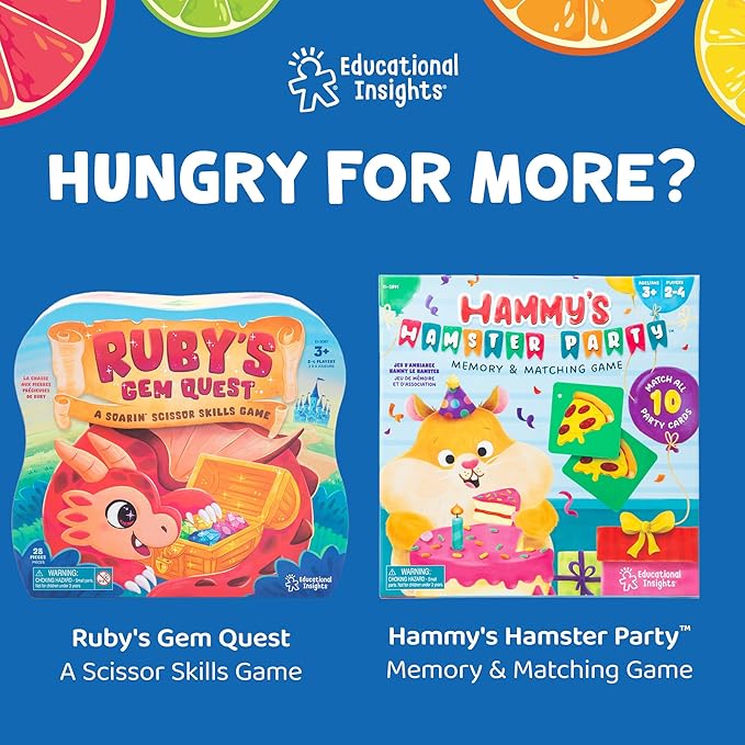 Educational Insights Snack or Splash - Learning Games for Kids Ages 4-8, Toddler Board Games, Strategy Topple Game, Tabletop Family Board Game, Preschool Fine Motor and Color-Matching Toys