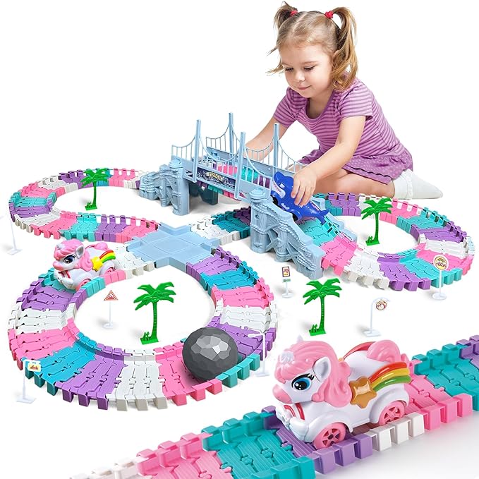 Car Toys for Kid 4-6, 194 PCS Race Car Track for Kids Ages 4-8, Monster Truck 3+ Year Old Birthday Gift Toddler Cars Toy for 3+ Year Old Girl Boy
