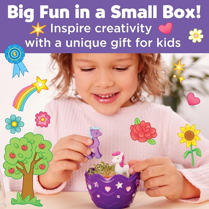 Creativity for Kids Mini Garden: Pony Terrarium Kit - Horse Gifts for Girls, Crafts for Kids and Girl Toys, Easter Basket and Birthday Gift Ideas for Girls (Ages 6+)